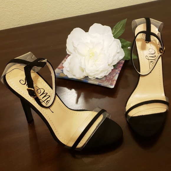 Black and clear high heels - Picture 4 of 6